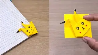 Origami Pikachu Bookmark | Easy DIY for Kids  