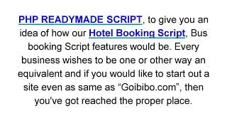 Hotel Booking Script