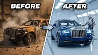 ASMR Car Restoration! Hero Robot Restores Burnt 2023 Rolls-Royce