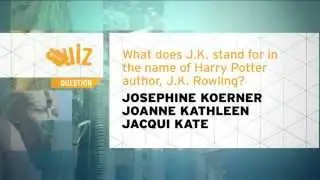 Quiz - What does J.K. stand for in J.K. Rowling?