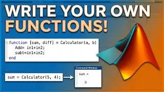 MATLAB User-Defined Functions Tutorial for Beginners |MATLAB TUTORIAL.