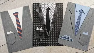 See how to make this funky Suit and Tie card - so easy with the Suit and Tie dies from Stampin' Up!