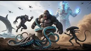Kong vs The Four Terrors &ndash; Ancient Pharaoh, Alien Queen, Giant Octopus & The Werewolf: All Bosses