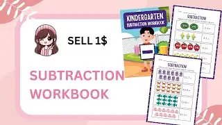 Start Printable Business with $1 Subtraction Workbook | PLR Product to Resell on Etsy, KDP & Gumroad