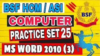 Ms word 2010 computer question #3 / Bsf hcm asi computer practice set /bsf hcm asi computer class