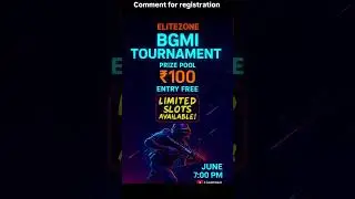 💥 BGMI TOURNAMENT 2025 | ₹100 CASH PRIZE | ELITEZONE | FREE ENTRY 🎯