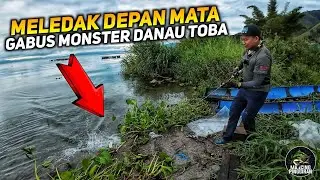 CASTING GABUS DI DANAU TOBA !!! LANGSUNG DI SAMBUT SAMBARAN MONSTER DANAU TOBA
