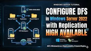 How to configure DFS in Windows Server 2022 with Replication High available.