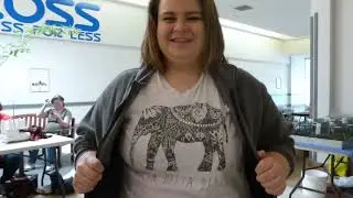 Human with a neat shirt on