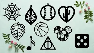 Wood Leather Acrylic Earring Template Svg Silhouette Cameo Cricut Cut File Png Eps Dxf