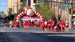 20th Annual Las Vegas GREAT SANTA RUN (Finish Line) DTLV Opportunity Village Nonprofit FUNDRAISING