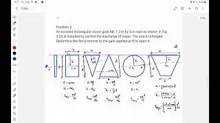 Questions on hydrostatic forces planes