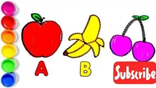 a for apple,b for banana,c for cherry|abcd| alphabet|kids learning video| #kids #apple #abcd #viral