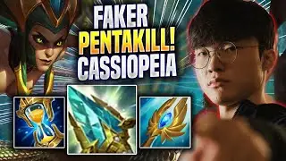 FAKER GETS PENTAKILL WITH CASSIOPEIA! - T1 Faker Plays Cassiopeia MID vs Viktor! | Season 2023
