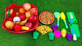 Satisfying Cutting Fruit | Orange and Vegetable Pizza | Real vs Plastic Challenge ASMR
