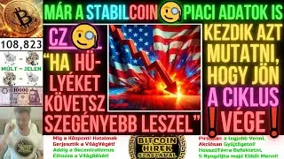 Bitcoin H&iacute;rek (2968) - M&aacute;r a StabilCoin Piaci Adatok IS Kezdik Azt Mutatni, hogy J&ouml;n a Ciklus V&eacute;ge❗