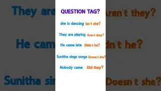 question tag in english