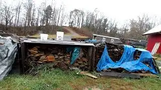 Water tanks filling up at the Homestead.