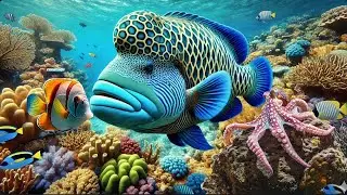 Relaxing Music With Beautiful Fish Under Ocean 4K