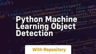 python machine learning object detection