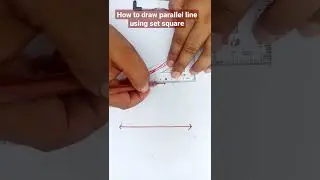 How to draw parallel line through a point using set square