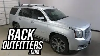 GMC Yukon Denali with Thule AeroBlade Edge Roof Rack Crossbars