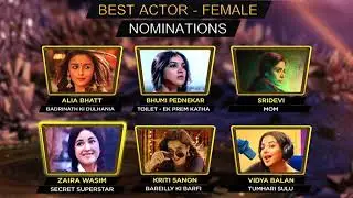 Zee Cinema Awards 2018 Nominations - Best Actor Female