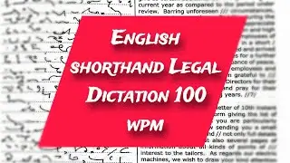 100 wpm English Legal Dictation | 2025 #prettyshorthand #100wpm