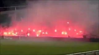 ULTRAS FRANKFURT Pyro at Nicosia (UF97, Eintracht Frankfurt Supporters)