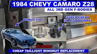 Cheap Taillight Wing Nut Replacement and Broken Taillight Housing Fix - 3rd Gen F-Bodies