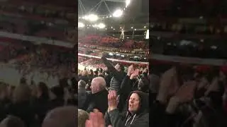 MAN UTD FANS AT ARSENAL FA CUP - RAMPANT AWAY END