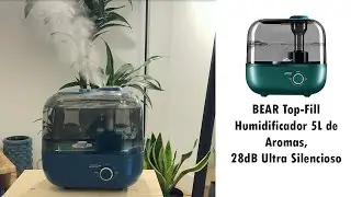 BEAR Top-Fill Humidificador 5L, Ultra Silencioso para Beb&eacute;s y Plantas, 35 Horas de Funcionamiento