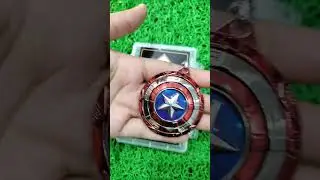Captain America Marvel Superhero Rotating Shield Metal Key-chain #viral #keychain #superhero