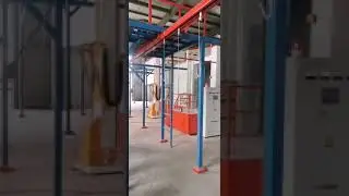 Powder coating booth with cyclone recovery system , spraying painting booth with reciprocators paint