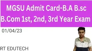 MGSU ADMIT CARD 2023 RELEASED DATE OUT, HOW TO DOWNLOAD, LATEST NEWS MAHARAJA GANGA SINGH UNIVERSITY