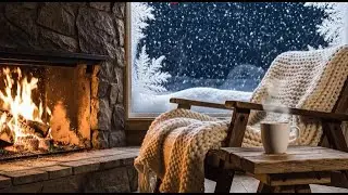 ❄️🌌 Winter Cabin Fireplace – Peaceful Sleep Sounds