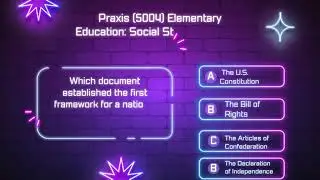 Praxis (5004) Elementary Education: Social Studies Practice Test.