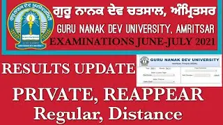 GURU NANAK DEV UNIVERSITY AMRITSAR RESULTS 2021 NEWS UPDATE||GNDU AMRITSAR RESULTS EXAMS 2021 NEWS||