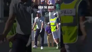 Emiliano Grillo DUNKS the ace at the 16th hole at WM Phoenix Open and the crowd goes wild!!!