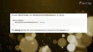 How to remove the debug banner in Flutter| PYTHON with KAYESH | LEARNING
