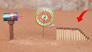 BIG Chit Put and Diwali Chakkar vs Matchstick Chain Reaction Dominos | Crackers Experiment 😱