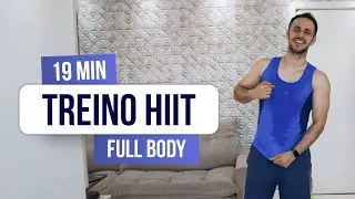 19min CARDIO HIIT FULL BODY para emagrecer💦 em casa