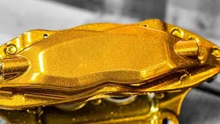 Incredible Metallic Gold Ford Mustang Calipers
