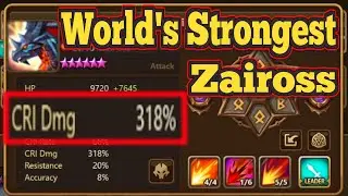 This is The Highest DMG Zairos! 318 Crit DMG! in Summoners War