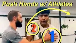 Push Hands & PRO ATHLETES ☯️ Tai Chi Fitness Inflencer Kyle Boggeman + Mario at 5 Elements San Diego