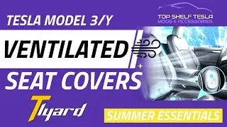 Tlyard Tesla Model 3/Y Ventilated Seat Covers Full Installation & Review - Keep COOL this Summer!