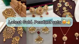 Latest and Modren Gold pendant sets for groom ; fresh designs // you looking delicacy jewllery //