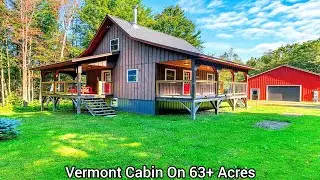 Vermont Cabins On 63+ Acres | VT Real Estate For Sale | Insulated Garages | Old Houses For Sale
