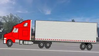 A Red Semi-Trailer Truck [ Pixel Corner ]