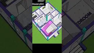 24X27 House plan construction building #3dplan #housedesign #home #houseplan#3delevation #3dhomeplan